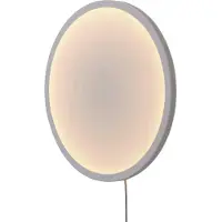 Muuto Calm Wandleuchte Ø50 Touch Dim White/Grey - , dimmbar, Grau, für Wohnzimmer, Aluminium