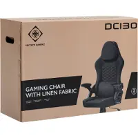 Deltaco DC130 Gamingstuhl Soft Woven Mesh, schwarz