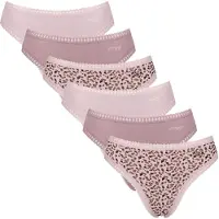 Sloggi Slip "Slip GO Crush High leg C6P 6er Pack", Damen, Gr. XXL, pink (rosa), Obermaterial: 95% Baumwolle CO. 5% Elasthan EL., Unterhosen Slip