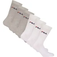 FILA Unisex Socken, 6er Pack - Strümpfe, Street, Lifesyle, Sport (2x 3 Paar)