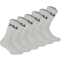 FILA Unisex Socken, 6er Pack - Crew Socks, Frottee, Tennis, Sport (2x 3 Paar)