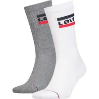 Levi's Unisex 6er Pack Sportsocken - Regular Cut SPRTWR, Logo, einfarbig