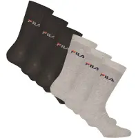FILA Kurzsocken "Socken 6er Pack", Damen, Gr. 39-42, schwarz (schwarz, grau), Obermaterial: 80% Baumwolle CO. 18% Polyester PES. 2% Elasthan EL., Socken Kurzsocken