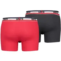 Levi's Herren Boxershorts, 2er Pack - Sportswear Boxer Brief Organic, Logobund