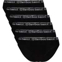 Bamboo Basics Damen Slips YARA, 6er Pack - Logo-Bund, atmungsaktiv, Single Jersey
