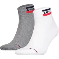 Levi's Unisex 2er Pack Sportsocken - Mid Cut SPRTWR, Logo, einfarbig