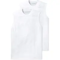 Schiesser Herren Unterhemden, 2er Pack - "Essentials", Muscleshirt, Rundhals, Baumwolle