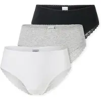 Schiesser Damen Brazilian-Slips, 3er Pack - 3Pack Brazilian, Stretch Cotton, uni