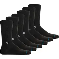 Stance Sneakersocken "Socken Icon Socken 6er Pack", Damen, Gr. 35-37, schwarz, Obermaterial: 76% Baumwolle CO. 19% Polyester PES. 3% Nylon NY. 2% Elasthan EL., Socken Sneakersocken