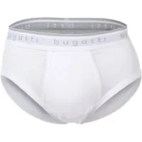 Bugatti Boxershorts "Slip 3er Pack", Herren, Gr. XXL, bunt (weiß, schwarz, blau), Obermaterial: 100% Baumwolle CO., Unterhosen Boxershorts