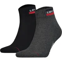 Levi's Unisex 2er Pack Sportsocken - Mid Cut SPRTWR, Logo, einfarbig