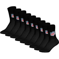 NFL Kurzsocken "Socken SHIELD 9Pack Crew Socks 9er Pack", Damen, Gr. 43-46, schwarz, Obermaterial: 61% Baumwolle CO. 35% Polyester PES. 4% Elasthan EL., Socken Kurzsocken