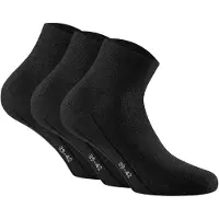 Rohner - Basic Sneaker Plus 3er Pack - Multifunktionssocken Gr 47-50 schwarz