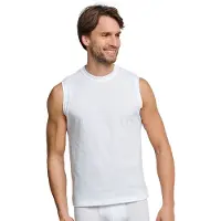 Schiesser Herren Unterhemden, 2er Pack - "Essentials", Muscleshirt, Rundhals, Baumwolle