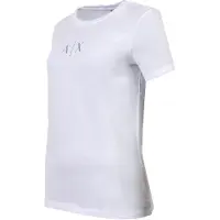 Armani Exchange für Damen. XW001459AF10356U0002 T-shirt Logo Glänzend weiß (XS), Lässig, Baumwolle, Kurzarm