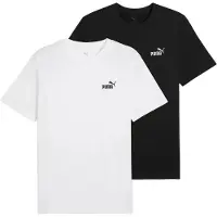 Puma Herren T-Shirt 2er Pack - ESS Small No. 1 Logo Tee , Rundhals, Kurzarm, uni