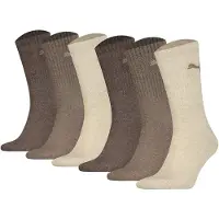Puma Unisex Sportsocken, 6 Paar - Tennissocken, Crew Sport Socken, einfarbig