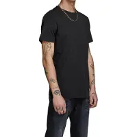 Jack & Jones T-Shirt "T-Shirt JACBASIC CREW NECK TEE 2PK 4er Pack", Herren, Gr. M, schwarz, Obermaterial: 100% Baumwolle CO., Shirts T-Shirt
