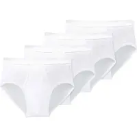 Schiesser Herren Slips 4er Pack - Doppelripp, Sportslip, Cotton Essentials
