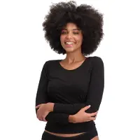 Bamboo Basics Damen T-Shirt, 2er Pack - LARA Longsleeve, Unterhemd, Rundhals, uni