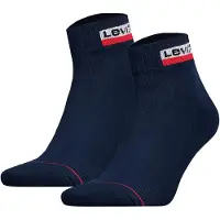 Levi's Unisex 2er Pack Sportsocken - Mid Cut SPRTWR, Logo, einfarbig
