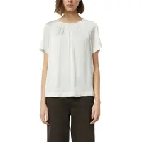 Comma Shirtbluse Sommer-Bluse mit gerafftem Kragen und Cut-out