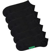 Happy socks Unisex Sneaker-Socken, 6er Pack - Solid Socks Low, Baumwollmischung, einfarbig