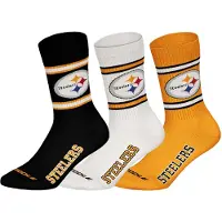 NFL Unisex Socken, 3er Pack - Teams, 3Pack Crew Socks, Football, Logo, Baumwollmischung