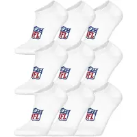 NFL Sneakersocken "Socken SHIELD 9Pack Sneaker Socks 9er Pack", Damen, Gr. 43-46, braun (weiß), Obermaterial: 69% Baumwolle CO. 30% Polyester PES. 1% Elasthan EL., Socken Sneakersocken