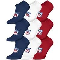 NFL Unisex Sneaker-Socken, 9er Pack - Shield 9Pack Sneaker Socks, Logo, Baumwollmischung