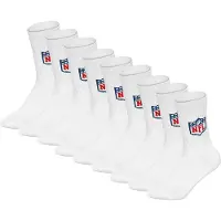 NFL Unisex Socken, 9er Pack - Shield 9Pack Crew Socks, Logo, Baumwollmischung