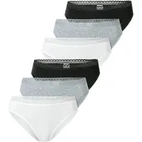 Schiesser Damen Rio-Slips, 6er Pack - 6Pack Rio Slip, Stretch Cotton, uni