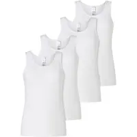 Schiesser Unterhemd "Unterhemd 4er Pack", Damen, Gr. XXL, N-Gr, weiß, Obermaterial: 95% Baumwolle CO. 5% Elasthan EL., Unterhemden Unterhemd