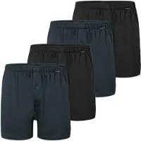 Schiesser Herren Jersey-Boxershorts, 4er Pack - 4Pack Boxershorts, Baumwolle, einfarbig