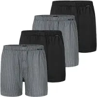 Schiesser Herren Jersey-Boxershorts, 4er Pack - 4Pack Boxershorts, Baumwolle, einfarbig