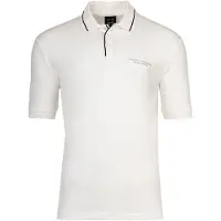 Armani Exchange für Herren. XM001557AF10363U0009 Polo Elastisch weiß (M), Lässig, Baumwolle, Kurzarm