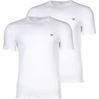 Emporio Armani T-Shirt "T-Shirt SOFT TOUCH BAMBOO VISCOSE 2er Pack", Herren, Gr. S, weiß, Obermaterial: 95% Viskose CV. 5% Elasthan EL., Shirts T-Shirt