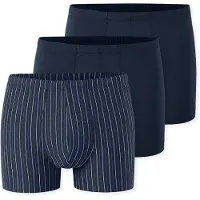 Schiesser Herren Boxershorts, 3er Pack - "95/5", Cotton Stretch, uni/gestreift
