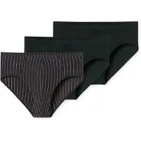 Schiesser Herren Slips, 3er Pack - "95/5", Supermini, Cotton Stretch, uni/gestreift