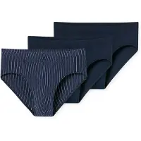 Schiesser Herren Slips, 3er Pack - "95/5", Supermini, Cotton Stretch, uni/gestreift