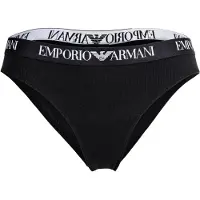 Emporio Armani für Damen. EW000404_AF13033 2er Set einfarbiger brasilianischer Schlüpfer schwarz (L), Heimtextilien, Baumwolle