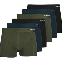 Jack & Jones JACK&JONES Herren Boxershorts, 6er Pack - JACBASIC BAMBOO TRUNKS, Viskose-Baumwoll-Mix