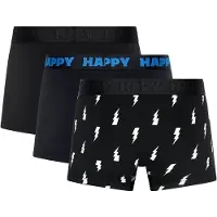 Happy socks Boxershorts Herren Black (3er-Pack)-XL