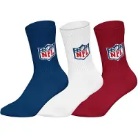 NFL Unisex Socken, 6er Pack - Teams, 6Pack Crew Socks, Football, Logo, Baumwollmischung