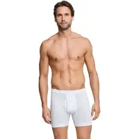 Schiesser Herren Boxershorts mit Eingriff , 3er Pack - "Essentials", Unterhose, Doppelripp, Baumwolle