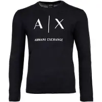 Armani Exchange Longsleeve "Longsleeve T-SHIRT 1er Pack", Herren, Gr. L, blau (dunkelblau), Obermaterial: 100% Baumwolle CO., Shirts Longsleeve