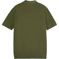Scotch & Soda SCOTCH&SODA Herren Poloshirt - Core Structured Knitted Regular Fit Polo, Kurzarm, Struktur, Knopfleiste, Baumwolle Grün / 2XL