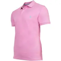 U.s. polo assn. Herren Poloshirt - Carded Piquet, Logo-Stickerei, Baumwolle Pink 2XL