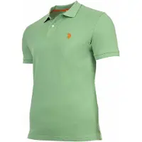U.s. polo assn. Herren Poloshirt - Carded Piquet, Logo-Stickerei, Baumwolle Grün 2XL