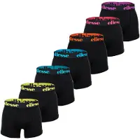 Ellesse Boxershorts "Boxershort YEMA 7 Pack Boxer Shorts 7er Pack", Herren, Gr. L, bunt (schwarz, mulit4), Obermaterial: 95% Baumwolle CO. 5% Elasthan EL., Unterhosen Boxershorts